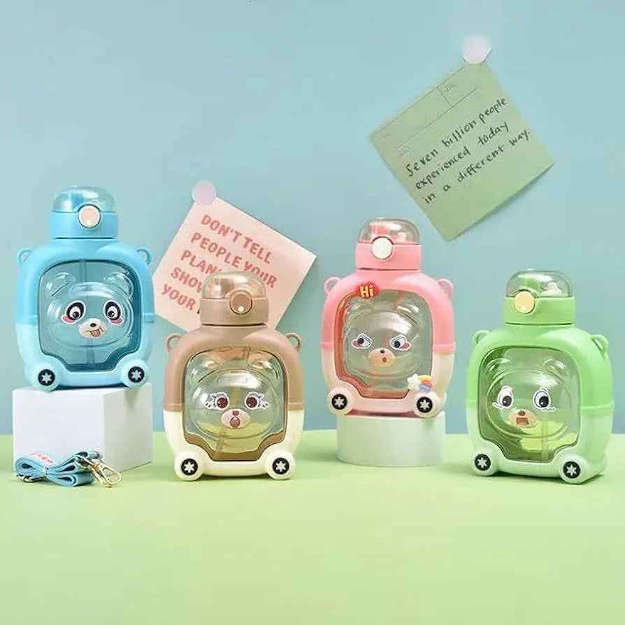 Kids Cute Bear Plastic Water Sipper Bottle โ 1000ml