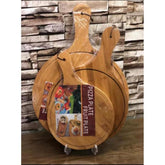 Bamboo Pizza Plate with Long Handle β Wooden Steak & Serving Platter Board