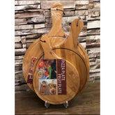 Bamboo Pizza Plate with Long Handle – Wooden Steak & Serving Platter Board