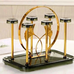 High Quality Golden Acrylic Glass Stand Fancy