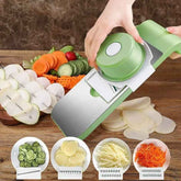 5-in-1 Multi-Function Vegetable Slicer & Cutter with Interchangeable Blades