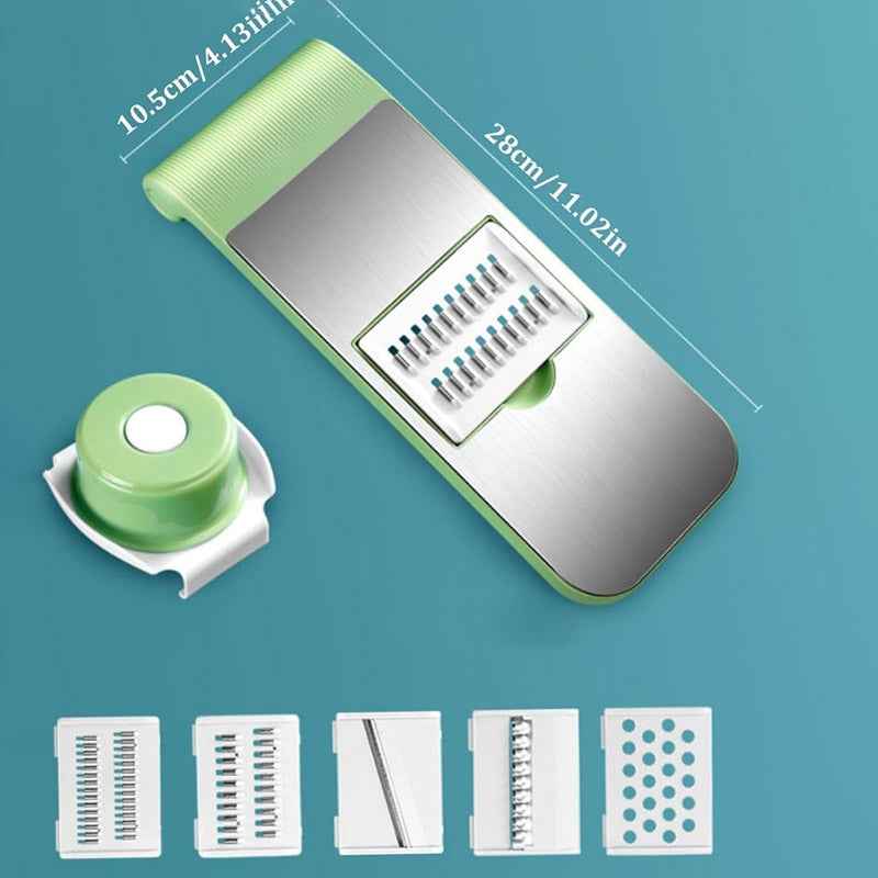 5-in-1 Multi-Function Vegetable Slicer & Cutter with Interchangeable Blades