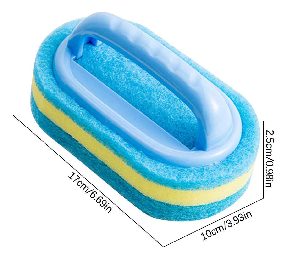 High Quality Plastic Handle Grip Cleaning Sponge Brush