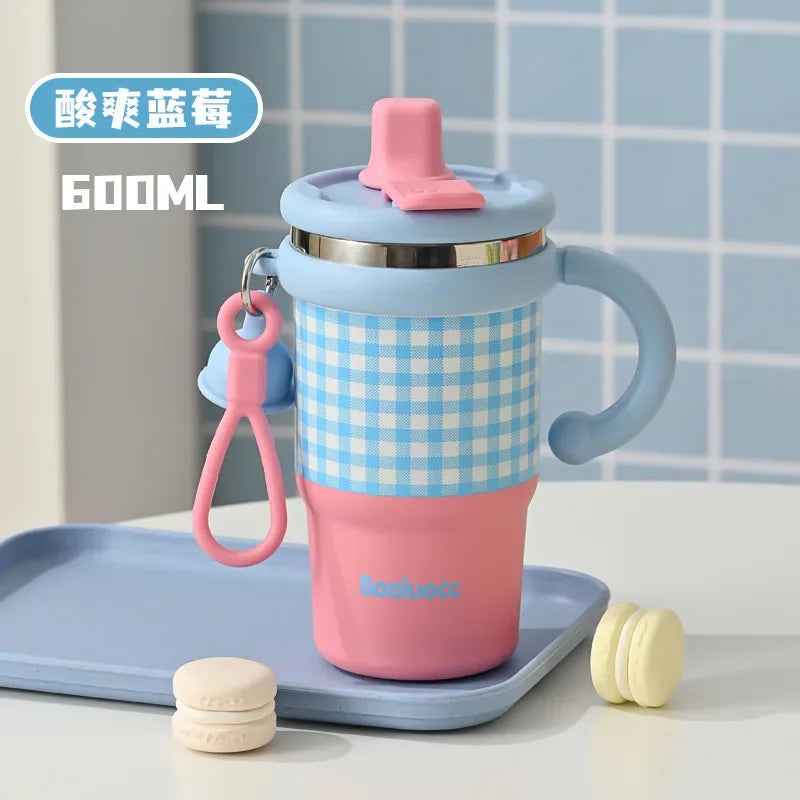 600ml Stainless Steel Kids Thermos with Handle