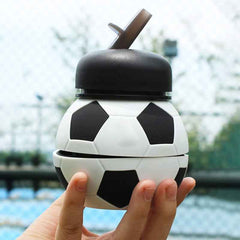 Silicone Foldable Water Bottle Football Design