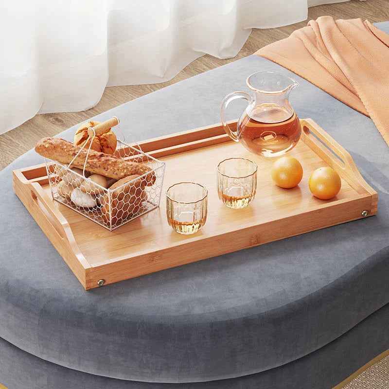 Portable Foldable Wooden Bed Table (50x30cm) | Multipurpose Laptop Desk & Breakfast Tray