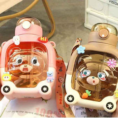 Kids Cute Bear Plastic Water Sipper Bottle โ 1000ml