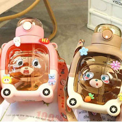 Kids Cute Bear Plastic Water Sipper Bottle โ 1000ml