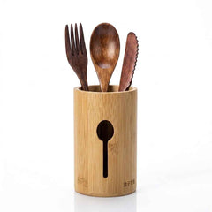 Bamboo Cutlery Holder Cylinder