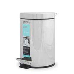 Homeatic Round Pedal Bin (Mirror Steel)