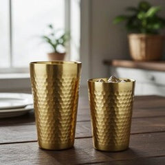 Hammered Gold Tumbler Set (2-pc)