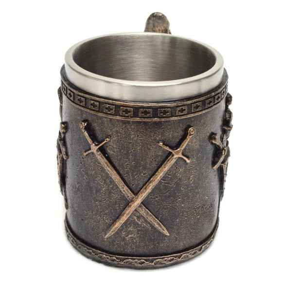 3D Coffee Mug Knight Made of Steel and Resin