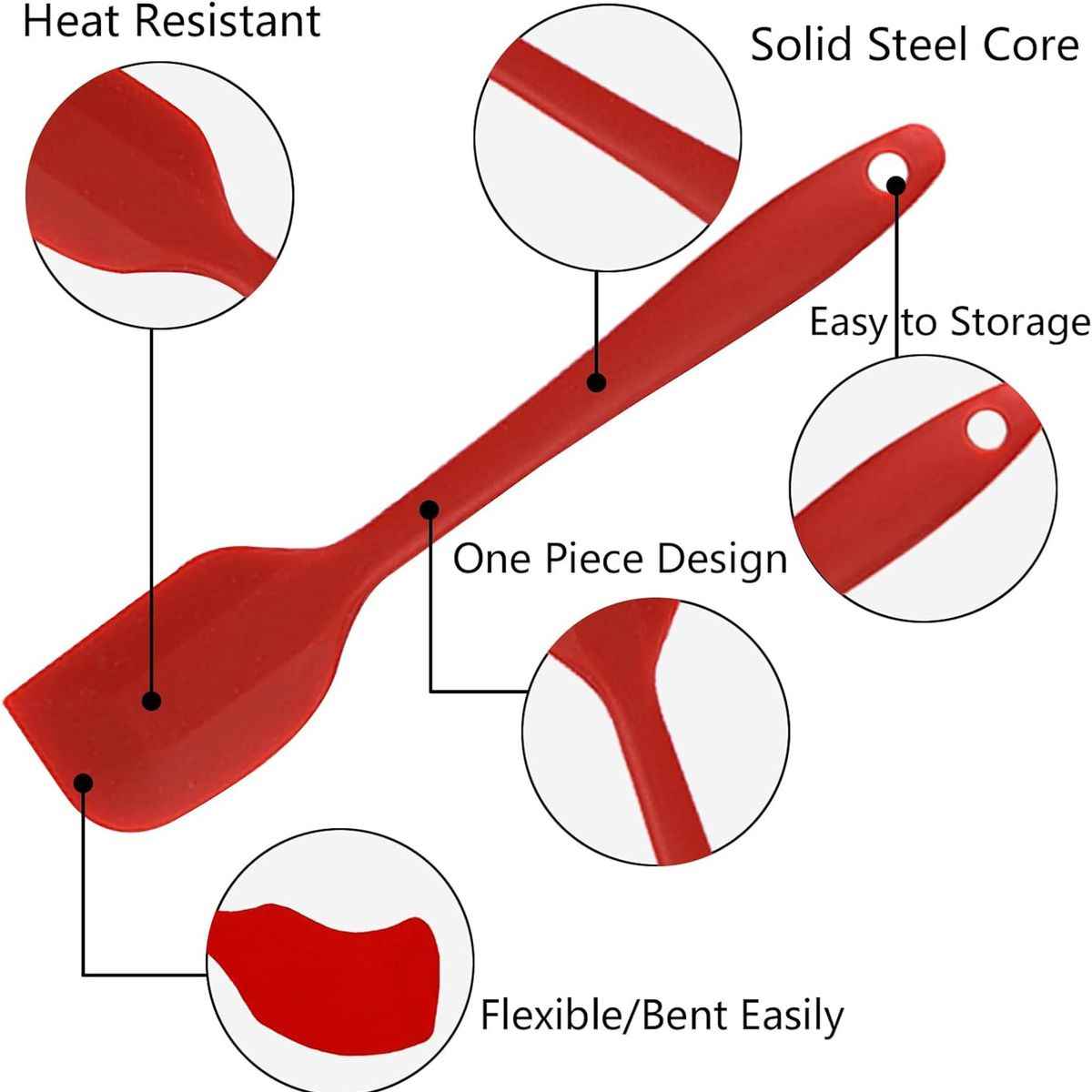 Luxury 5-Piece Silicone Baking Utensil Set – Heat-Resistant, Non-Stick, Premium Kitchen Tools