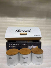 Natural Life Bread Bin Set - White