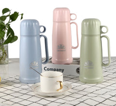 Vacuum Flask with Handle & Cup (3 Colors)