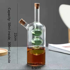 Dual-Chamber Glass Oil & Vinegar Dispenser