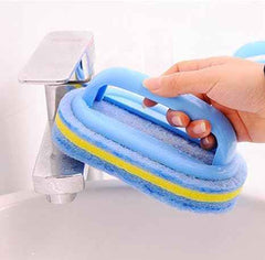 High Quality Plastic Handle Grip Cleaning Sponge Brush