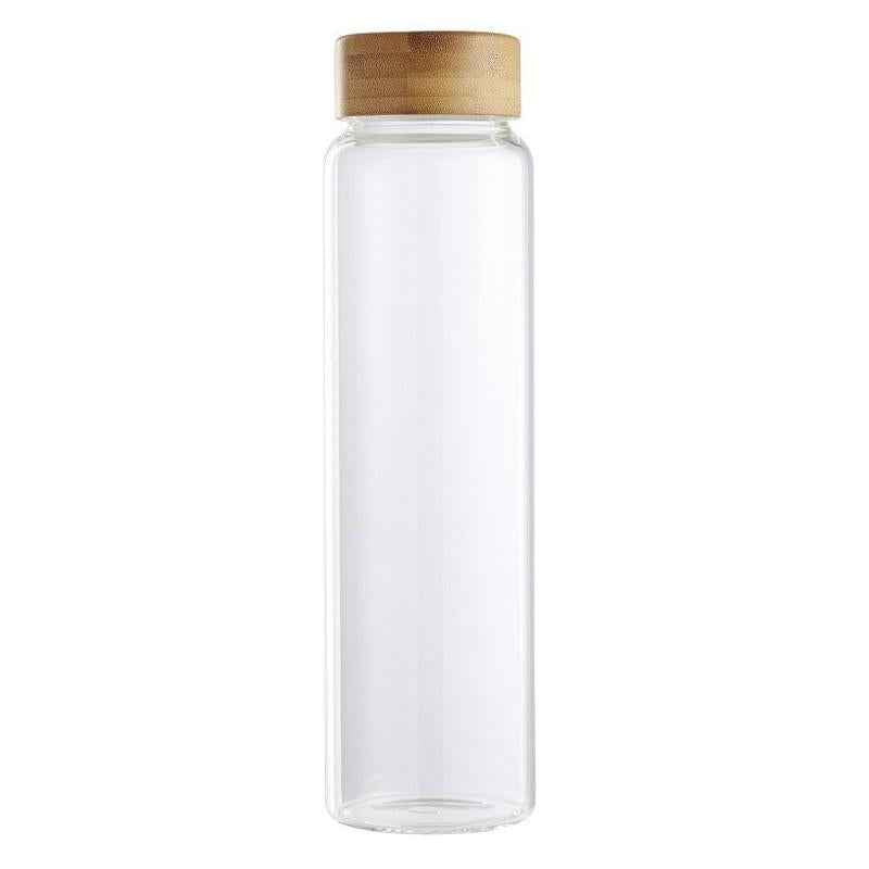 Water Bottle With Bamboo Lid