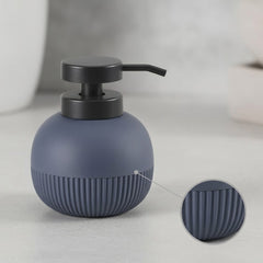 Ribbed Ceramic Soap Dispenser (Slate Blue)