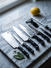 Premium Stainless Steel Culinary Knife & Cleaver Set – 7 Pieces
