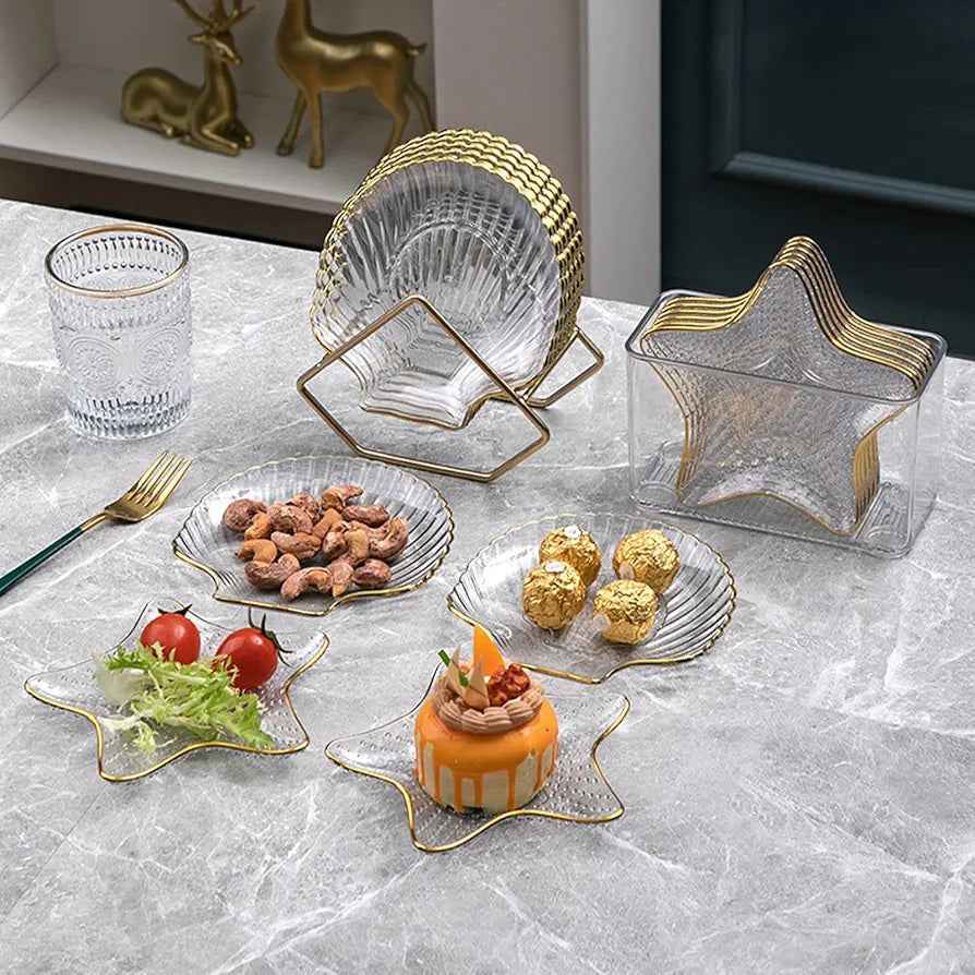 Modern Luxury Multi-Section Snack & Fruit Serving Tray Set