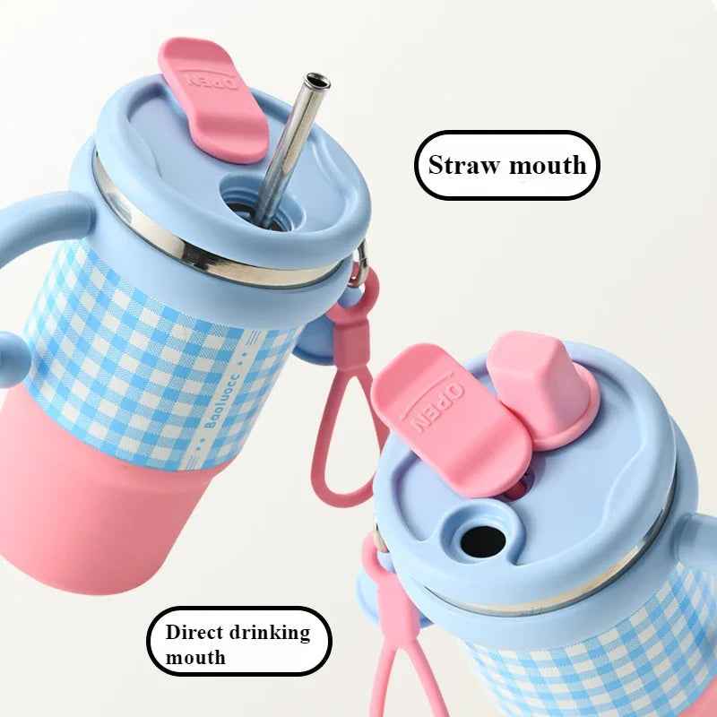 600ml Stainless Steel Kids Thermos with Handle