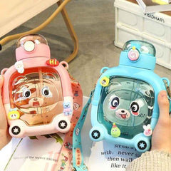 Kids Cute Bear Plastic Water Sipper Bottle โ 1000ml