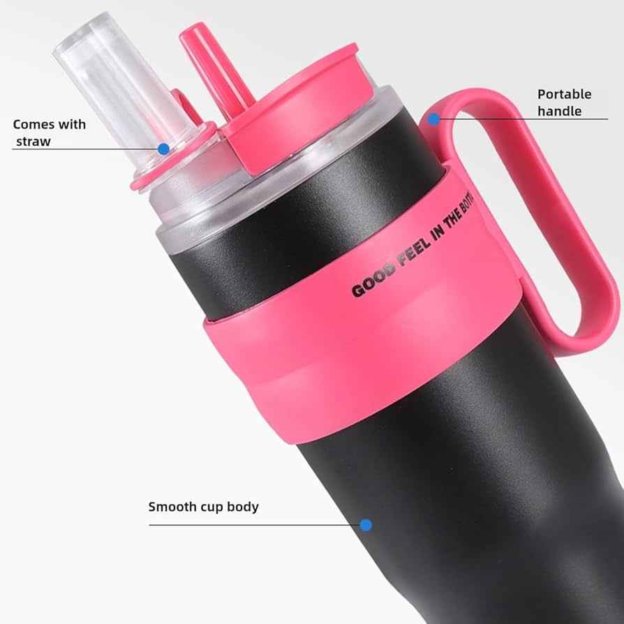 1200ml Stainless Steel Insulated Tumbler with Straw
