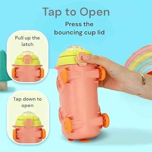 COZY nose Kids School Bus Tumbler – 500 ml Leakproof Sipper with Lid & Straw