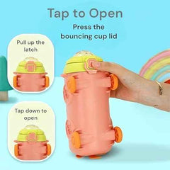COZY nose Kids School Bus Tumbler – 500 ml Leakproof Sipper with Lid & Straw