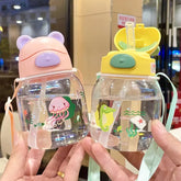 450ml Cute Water Cup with Straw βBunny Design