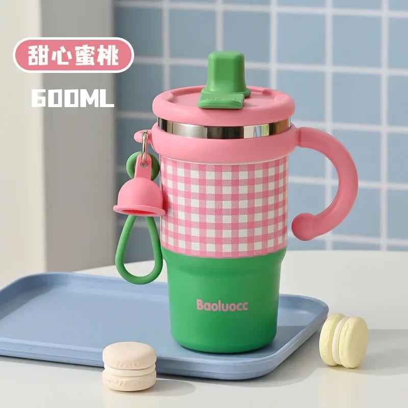 600ml Stainless Steel Kids Thermos with Handle