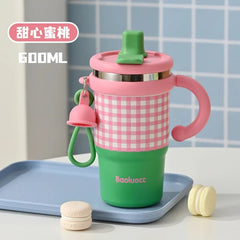 600ml Stainless Steel Kids Thermos with Handle