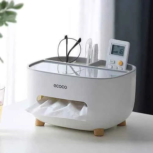 ECOCO Tissue Box Holder with Storage Container