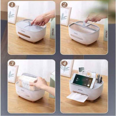 ECOCO Tissue Box Holder with Storage Container