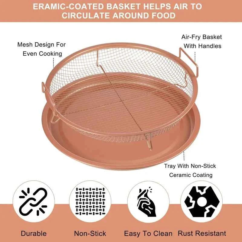 Stylish Metal Mesh Serving & Crisper Tray