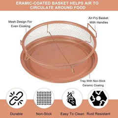 Stylish Metal Mesh Serving & Crisper Tray