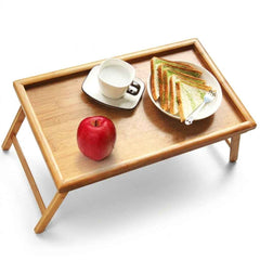 Wooden Foldable Bed Tray with Handles for Breakfast & Laptop Use