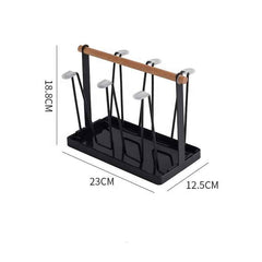 High Quality Wooden Handle Glass Stand With Stand