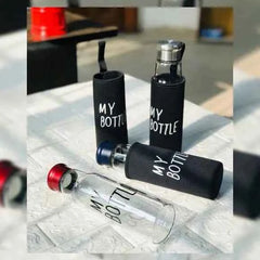 My Glass Water Bottle With Cover Bag