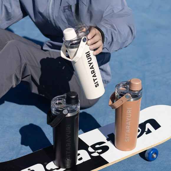 SITARAYURI 800ml Insulated Tumbler Stainless Steel Bottle with Straw