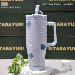 SITARAYURI Blue Heart Insulated Tumbler 1.2L Stainless Steel