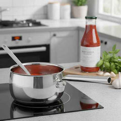 Heavy Stainless Steel Saucepan (16cm & 18cm) | Induction Ready SS Cooking Pot | Professional Heavy Gauge Sauce Pan
