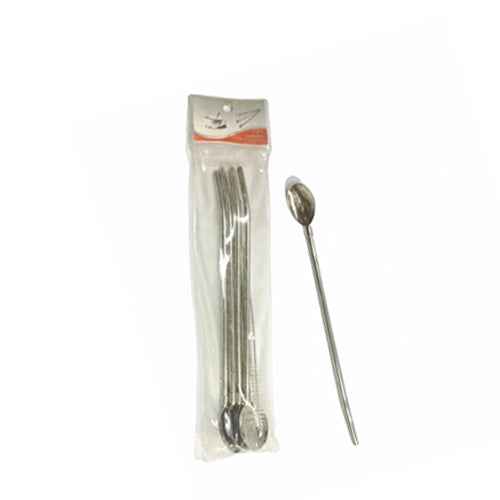 Stainless Steel Reusable Straw & Cocktail Spoon Set | Eco-Friendly Metal Barware Kit | Long Stirring Spoon for Smoothies & Drinks