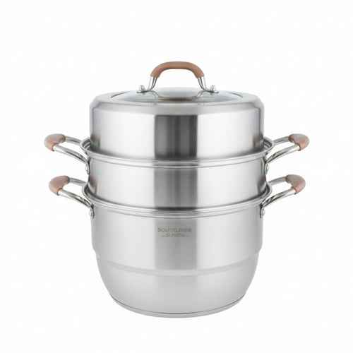 Stainless Steel Multi-Layer Steamer Pot Set | Induction Ready Healthy Food Steamer | Large Capacity Vegetable & Dim Sum Cooker