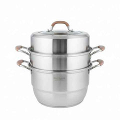 Stainless Steel Multi-Layer Steamer Pot Set | Induction Ready Healthy Food Steamer | Large Capacity Vegetable & Dim Sum Cooker