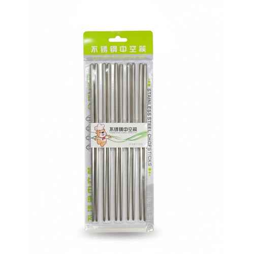 Premium Stainless Steel Chopsticks Set (Reusable) | Metal Chop Sticks for Sushi & Asian Cuisine | Hygienic Dishwasher Safe Flatware