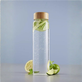 Water Bottle With Bamboo Lid