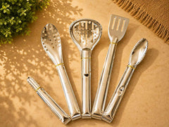Silver Kitchen Tool Set (5 Pcs)