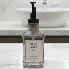 Glass Hand Soap Dispenser with Black Pump
